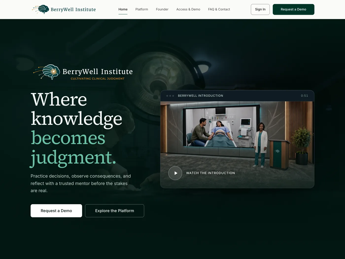 The BerryWell Institute website
