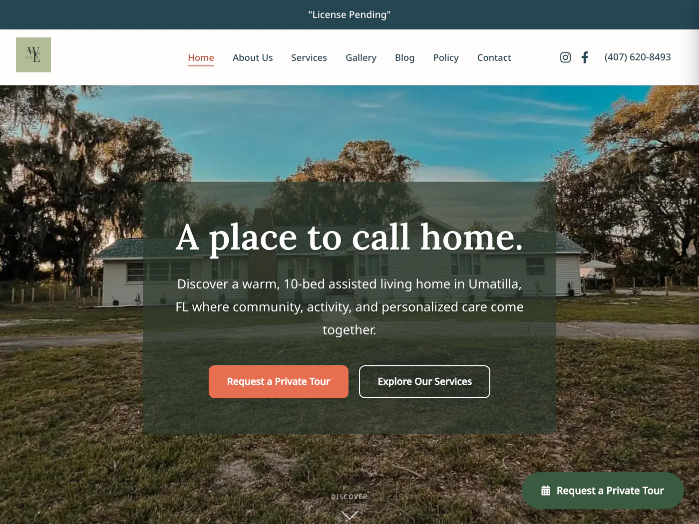Sitio web de Willow Estates Assisted Living